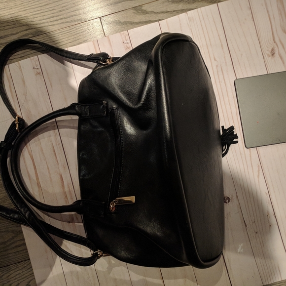 Faux leather black bag croosbody/shoulder woman - Picture 2 of 5